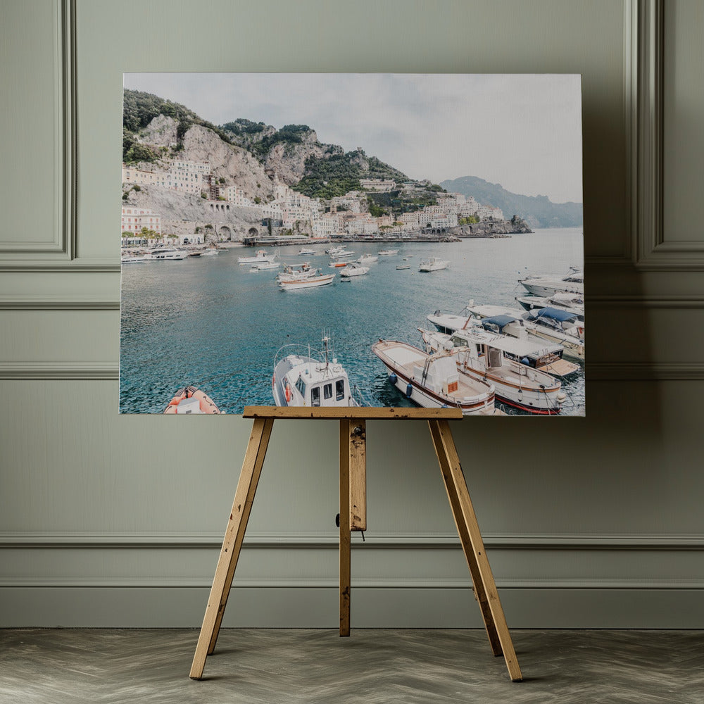 Amalfi coast with boats #2 - Poster / Art Print - interiör