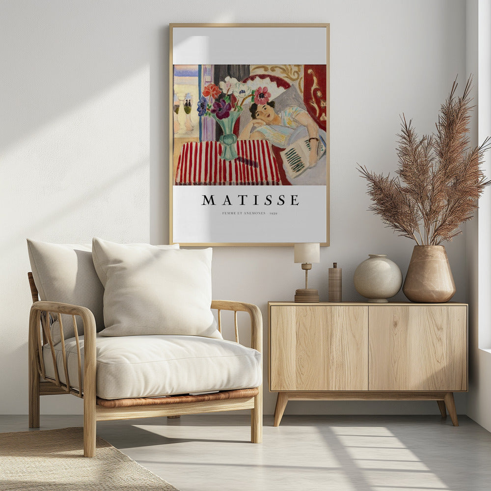 Femme Et Anémones - Poster / Art Print - interiör