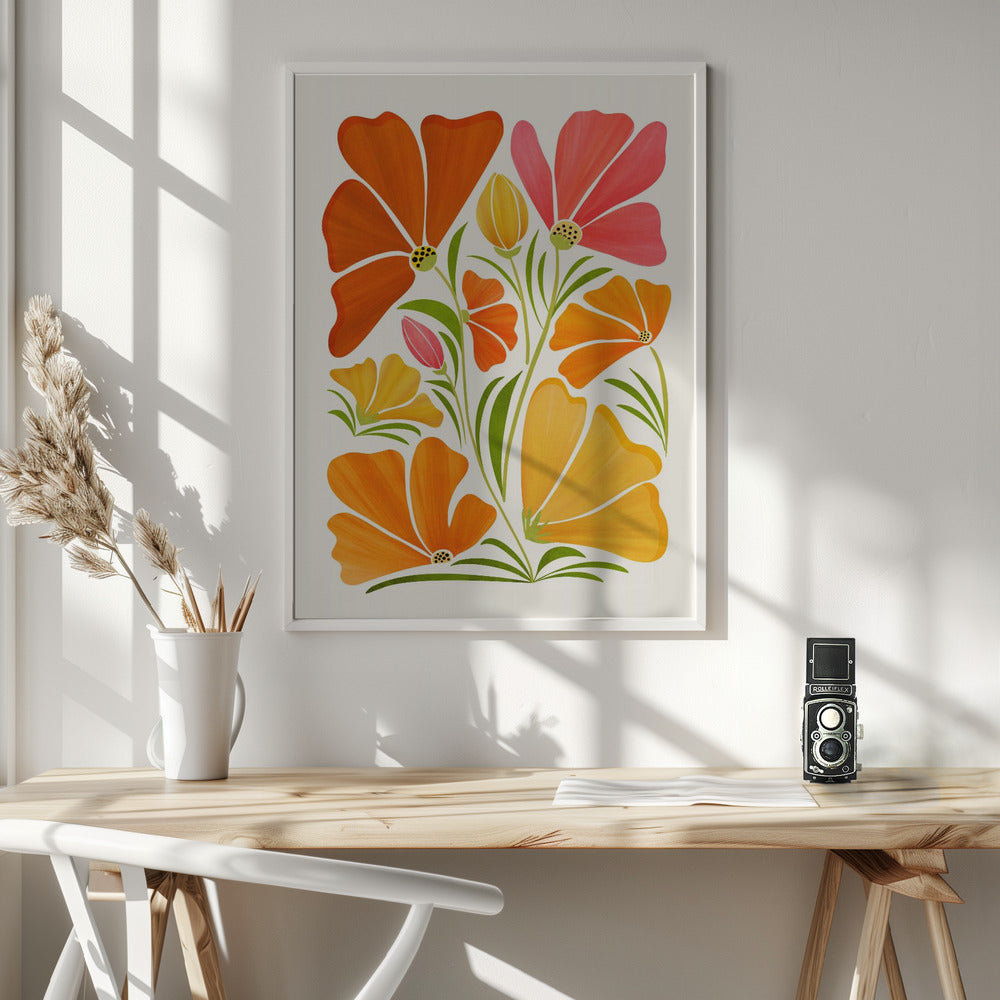 Spring Wildflowers - Poster / Art Print - interiör