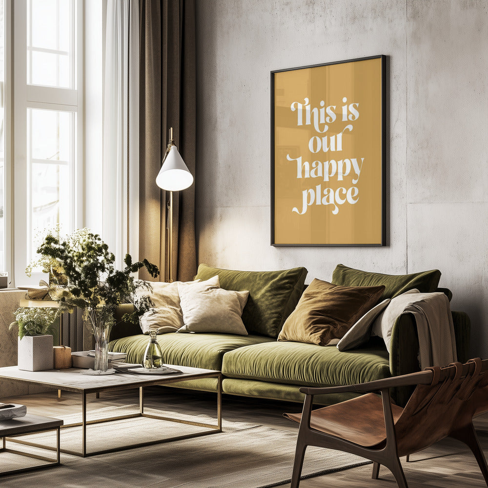 Happy Place No2 - Poster / Art Print - interiör