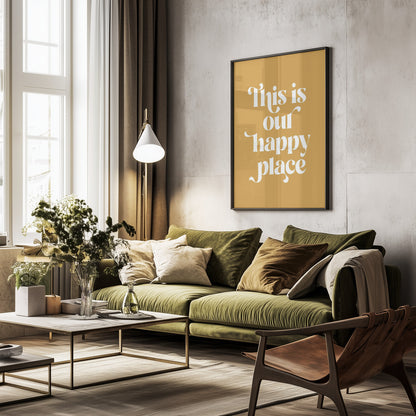 Happy Place No2 - Poster / Art Print - interiör