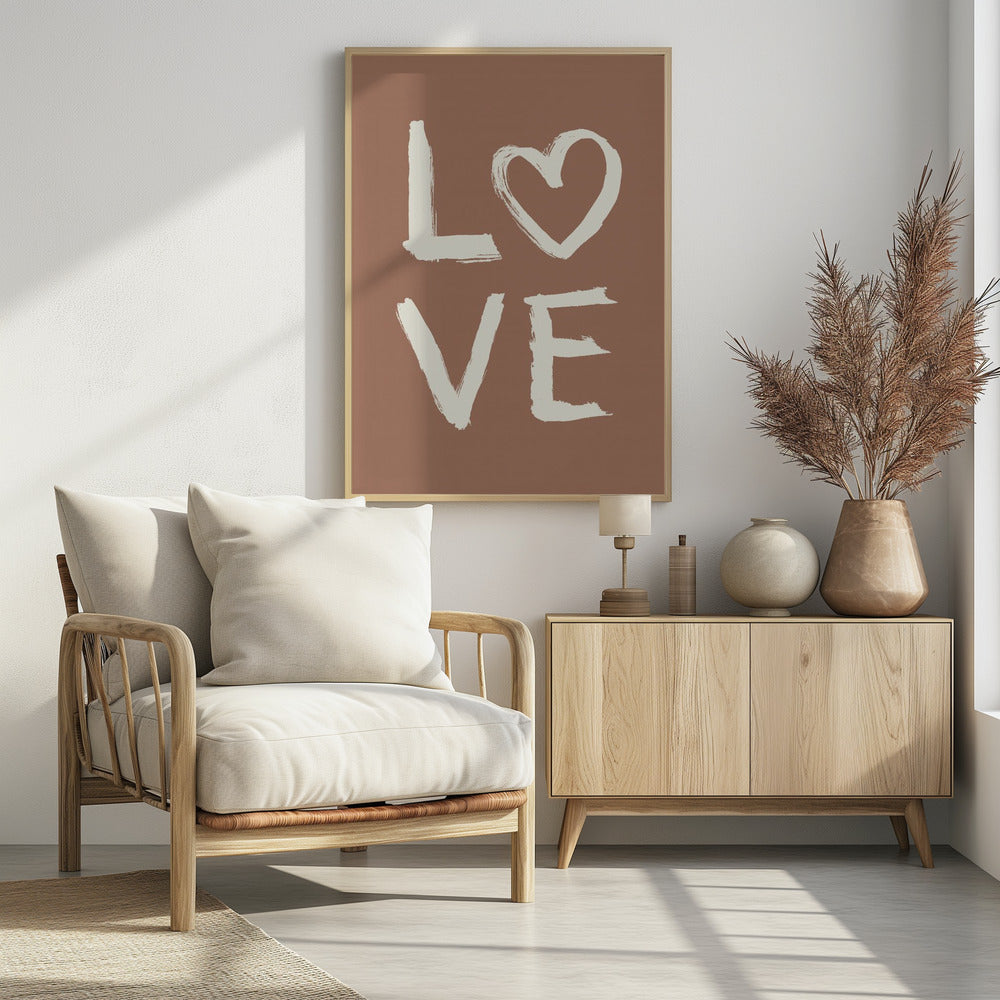 Toothy Love Mocha Mousse 2 - Poster / Art Print - interiör
