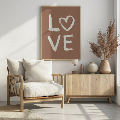 Toothy Love Mocha Mousse 2 - Poster / Art Print - interiör