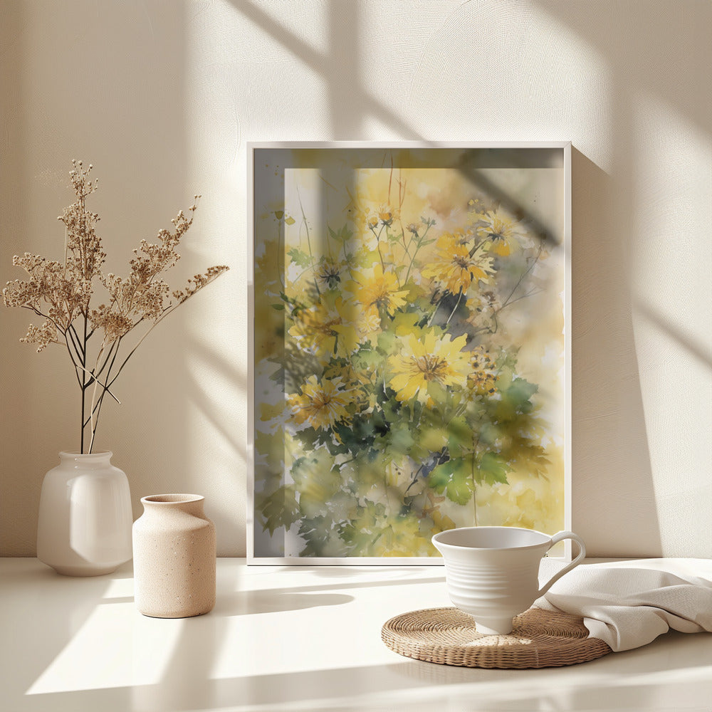 Summer Flowers No 3 - Poster / Art Print - interiör