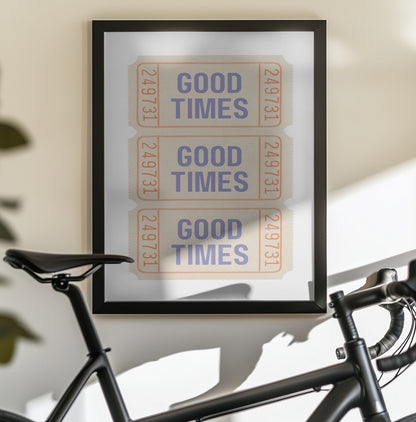 Coastal Blue Good Times - Poster / Art Print - interiör