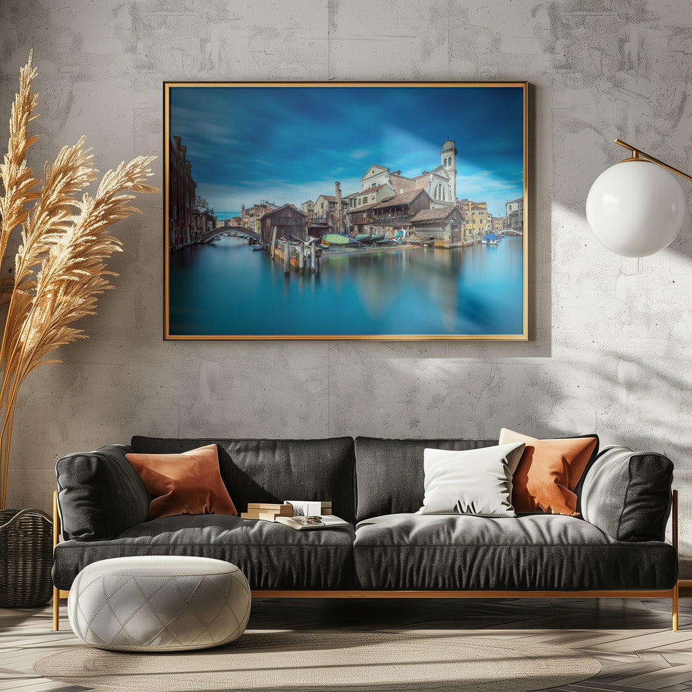 Gondola workshop in Venice - Poster / Art Print - interiör