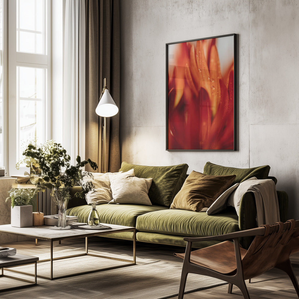 Red Flowers 03 - Poster / Art Print - interiör