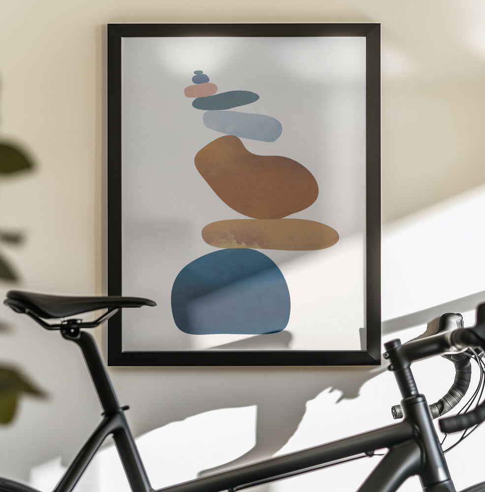 Colorful Stone Balance - Poster / Art Print - interiör