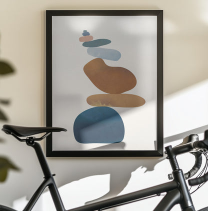 Colorful Stone Balance - Poster / Art Print - interiör