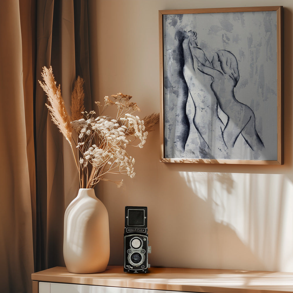 Abstract Erotic Painting Man and Woman - Poster / Art Print - interiör