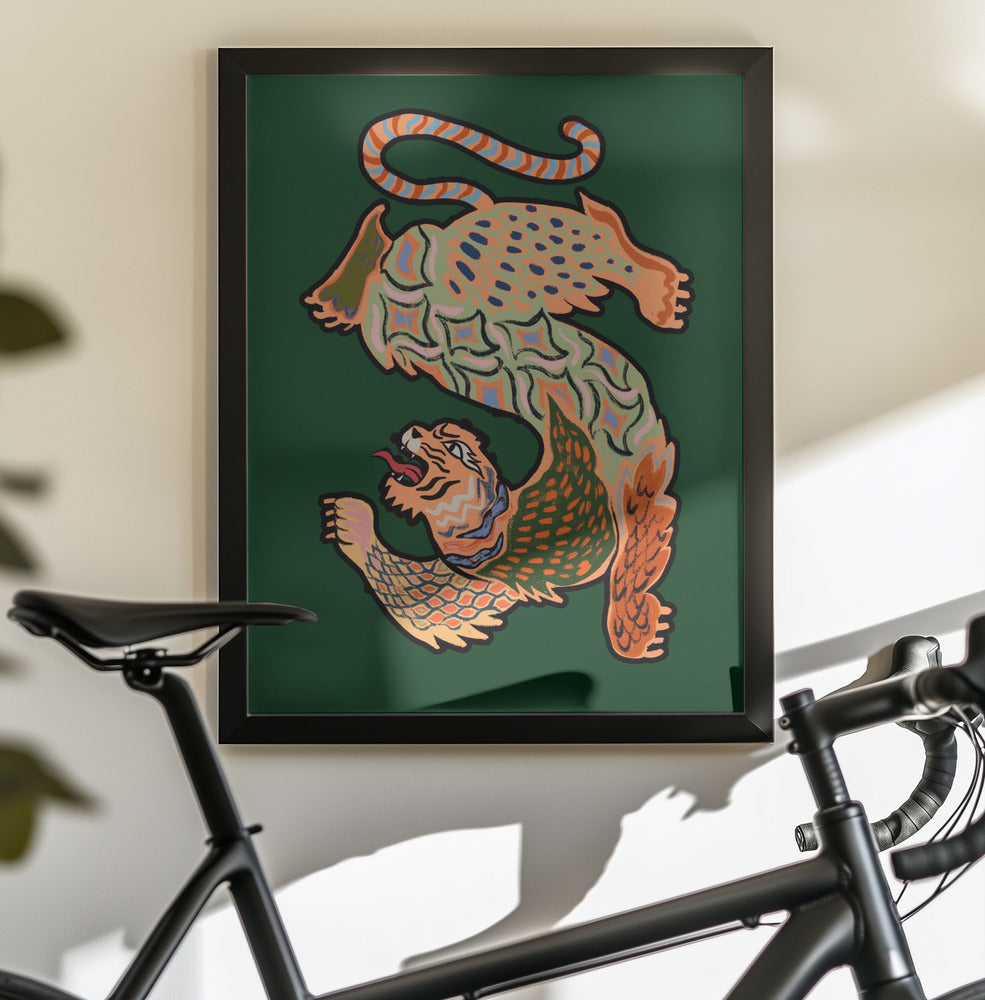Asiantiger Green - Poster / Art Print - interiör
