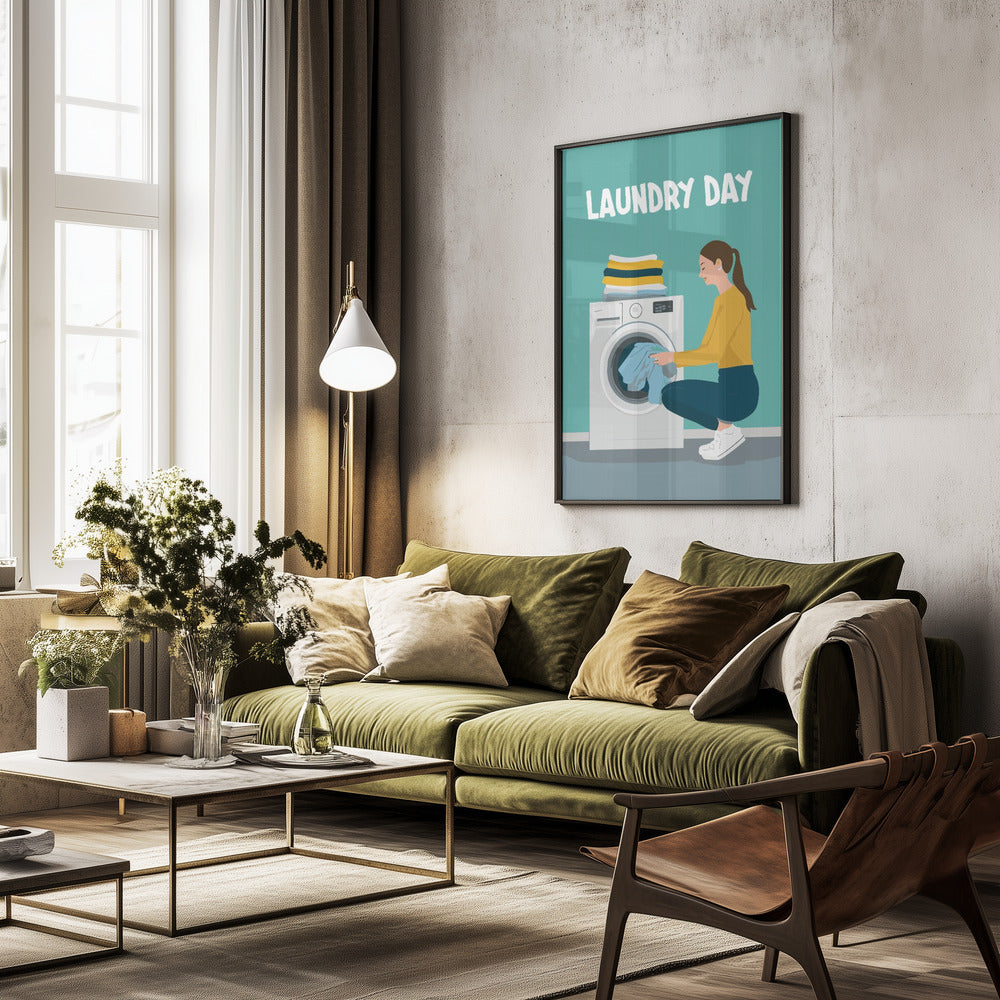 Laundry Day - Poster / Art Print - interiör