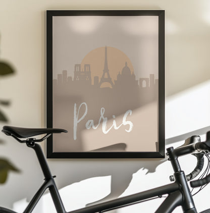 Skyline Earth Tone 2 64 - Poster / Art Print - interiör