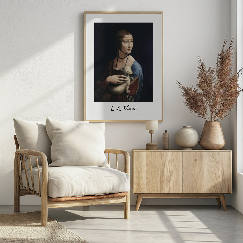 Lady With an Ermine (ca. 1490) - Poster / Art Print - interiör