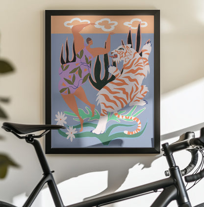 Hello Tiger - Poster / Art Print - interiör