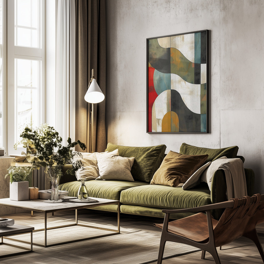 Abstract Fields No 1 - Poster / Art Print - interiör