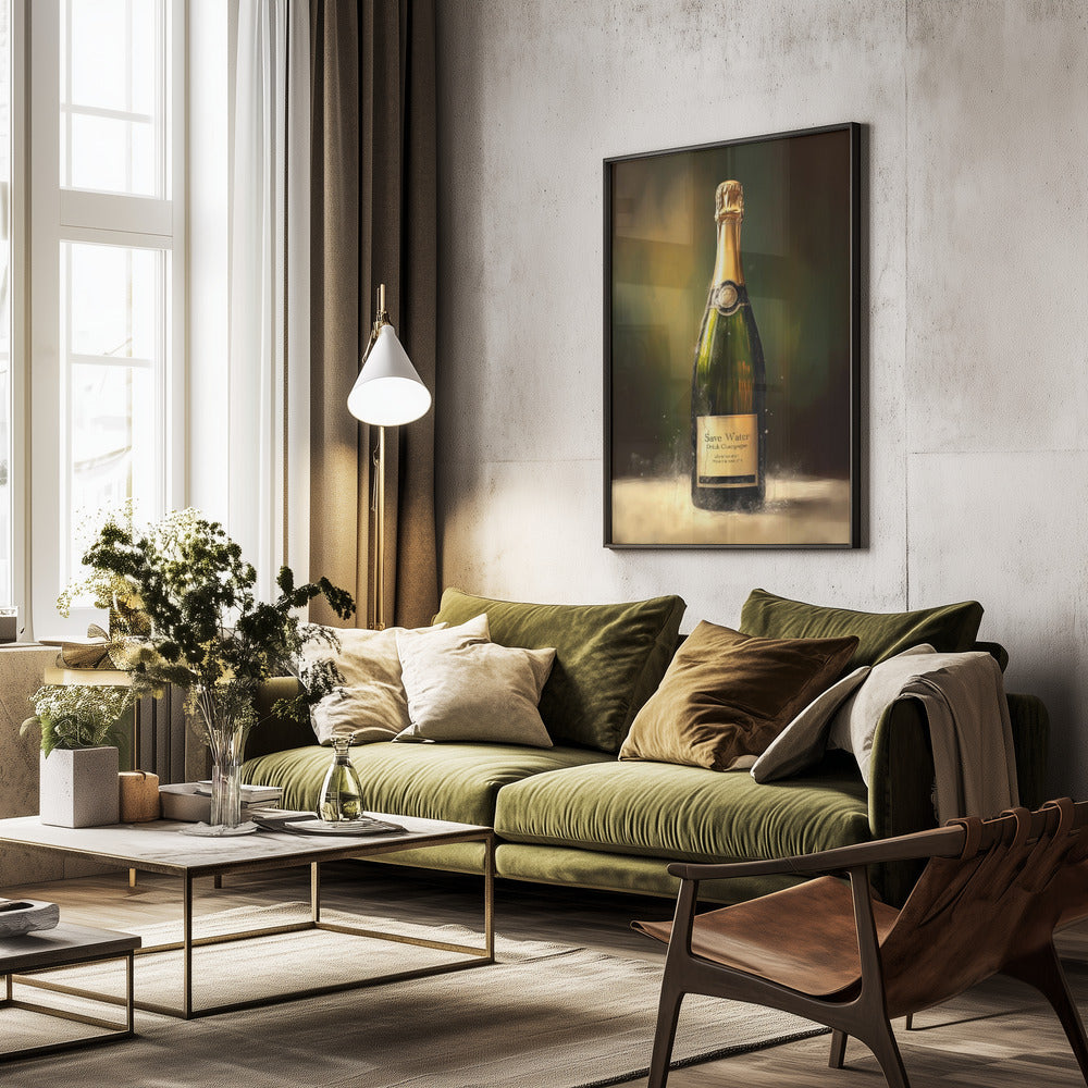 Drink Champagne - Poster / Art Print - interiör