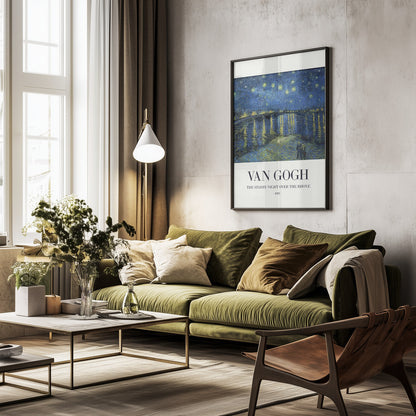 The Starry Night Over The Rhone - Poster / Art Print - interiör