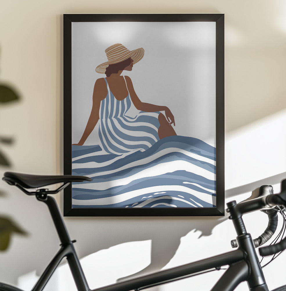 The Girl In the Striped Dress - Poster / Art Print - interiör