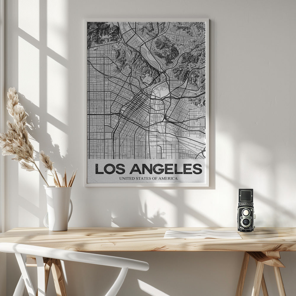 Los Angeles White - Poster / Art Print - interiör