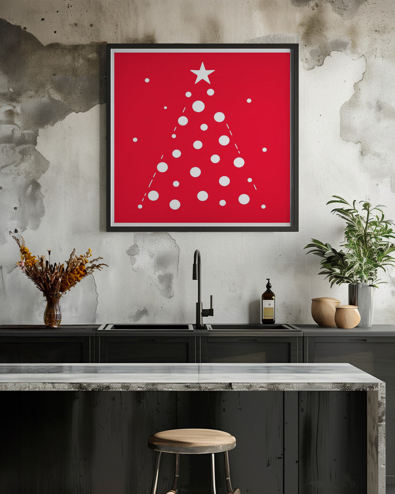 Bows and Baubles: Xmas Tree Holiday Collection - Poster / Art Print - interiör