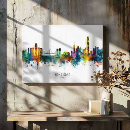 Hong Kong China Skyline - Poster / Art Print - interiör