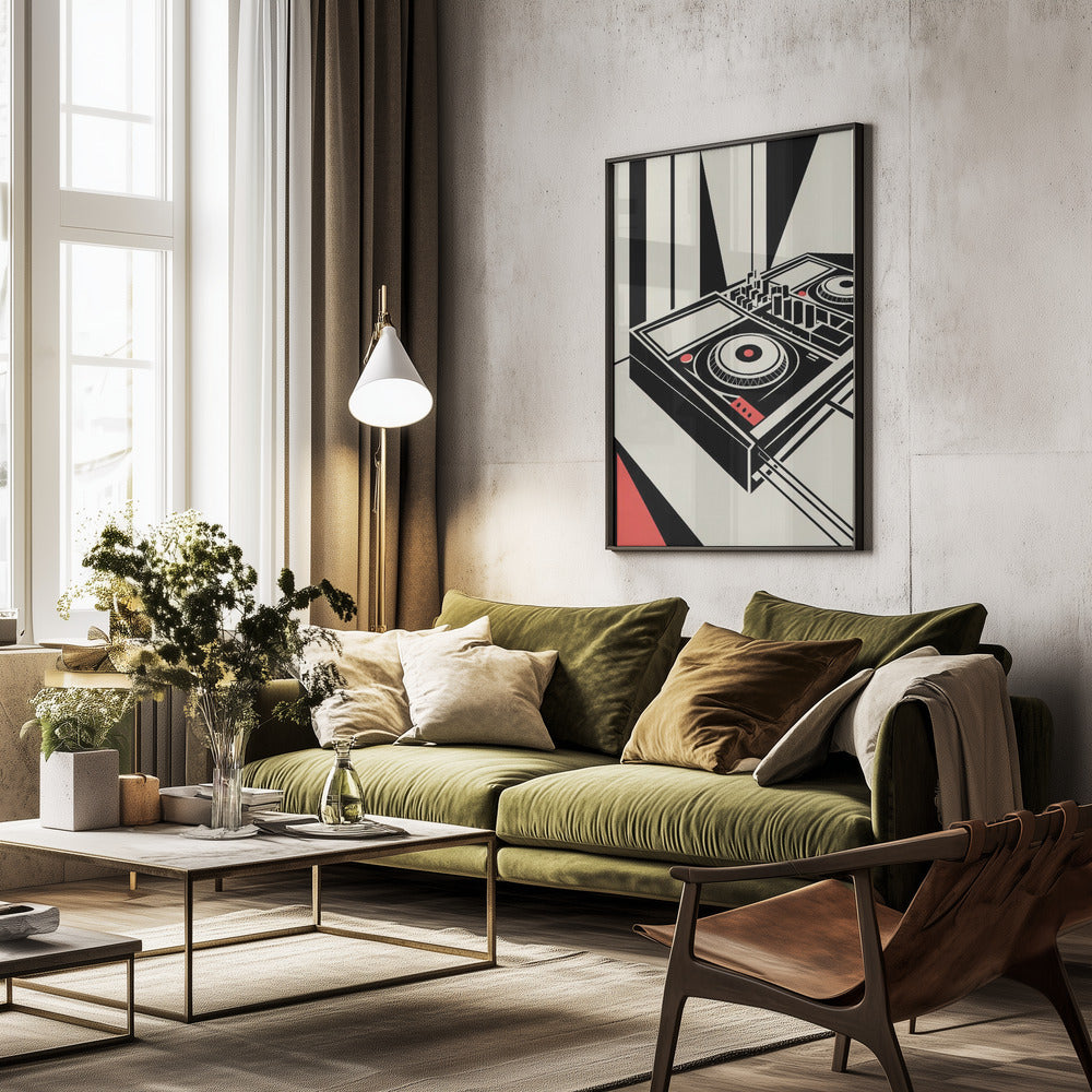 DJ Mixer - Bauhaus Style - Poster / Art Print - interiör