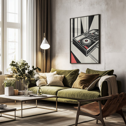 DJ Mixer - Bauhaus Style - Poster / Art Print - interiör
