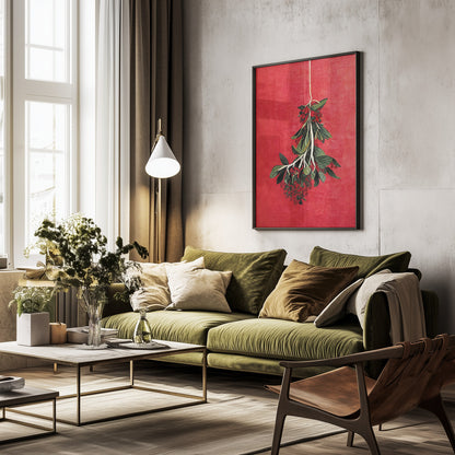 Painted Mistletoe - Poster / Art Print - interiör