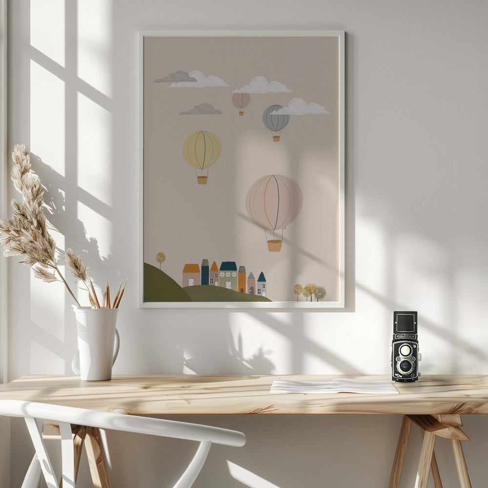 Hot Air Balloons 24x36 - Poster / Art Print - interiör