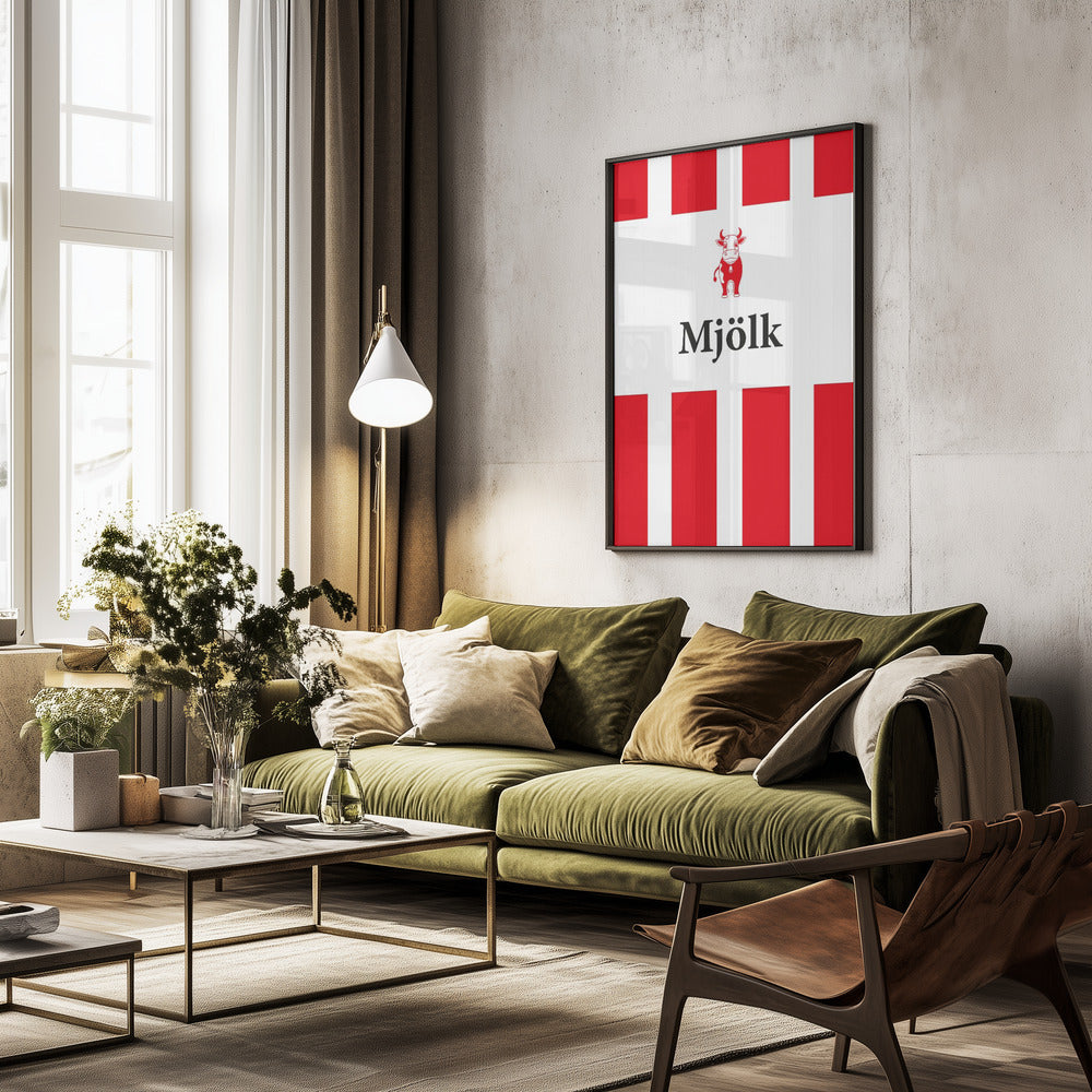 Mjölk Röd - Poster / Art Print - interiör