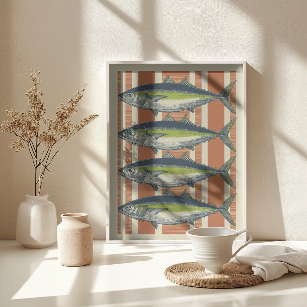 Four Fishes - Poster / Art Print - interiör
