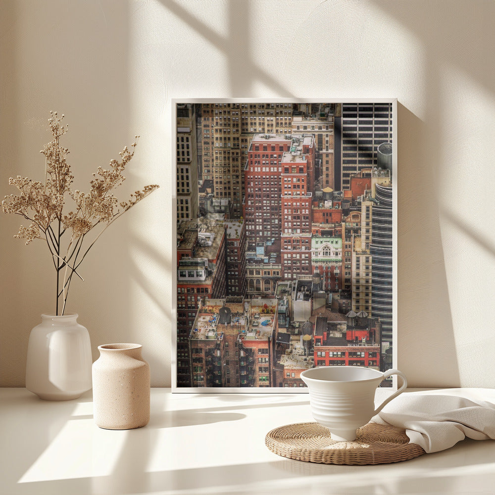 Multi colour Manhattan - Poster / Art Print - interiör