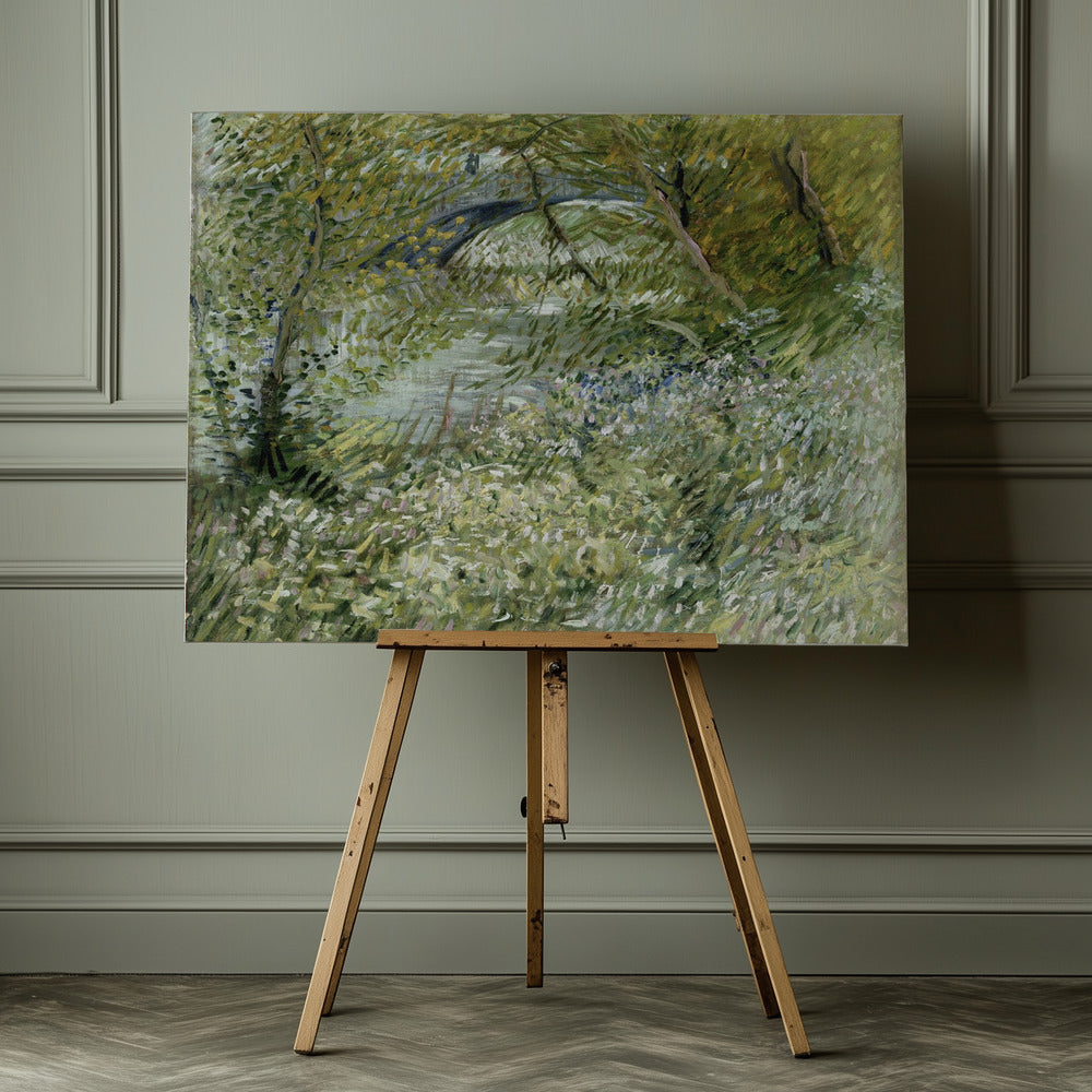 Vincent Van Gogh's River Bank In Springtime (1887) - Poster / Art Print - interiör