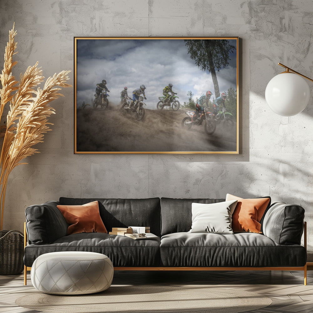 Swedish Championships in motocross 2016 - Poster / Art Print - interiör