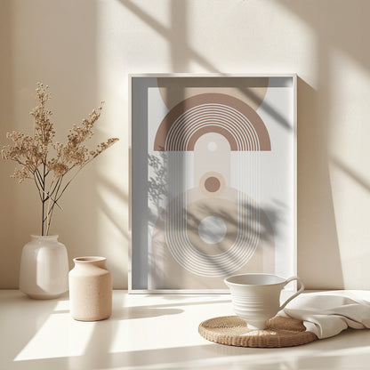 Beige Mid Century Poster No.3 - Poster / Art Print - interiör