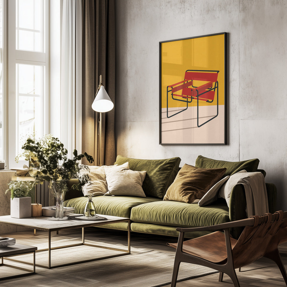 Wassily Chair Marcel Breuer - Poster / Art Print - interiör