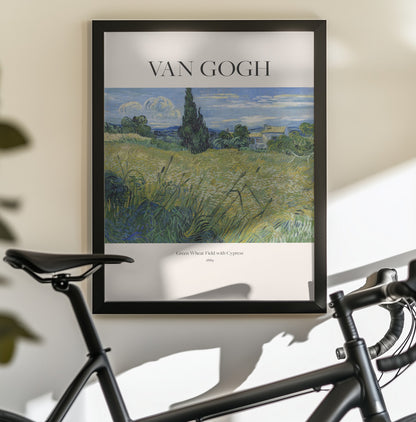 Green Wheat Field With Cypress (1889) Van Gogh - Poster / Art Print - interiör