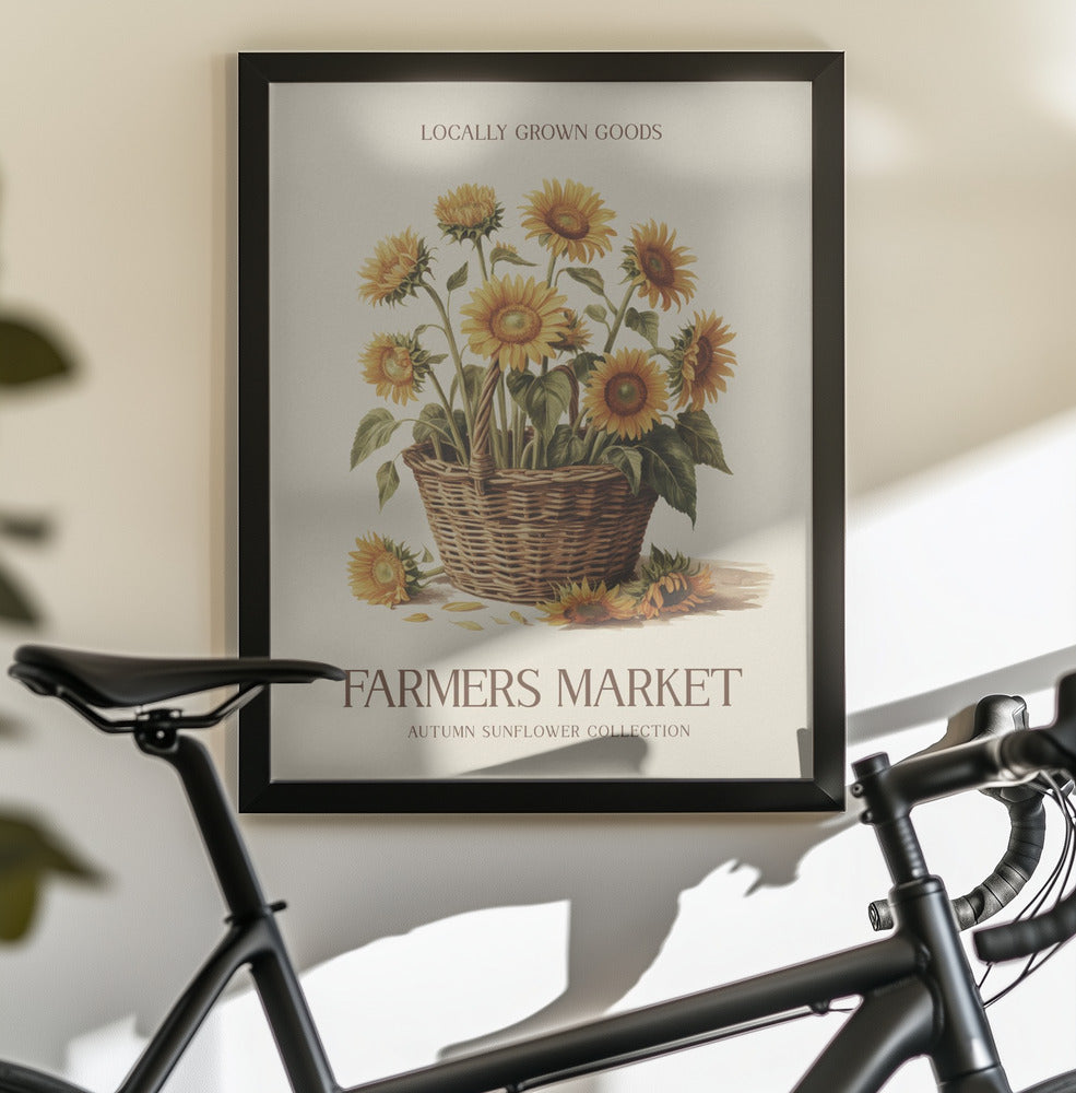Farmers Market Sunflower - Poster / Art Print - interiör