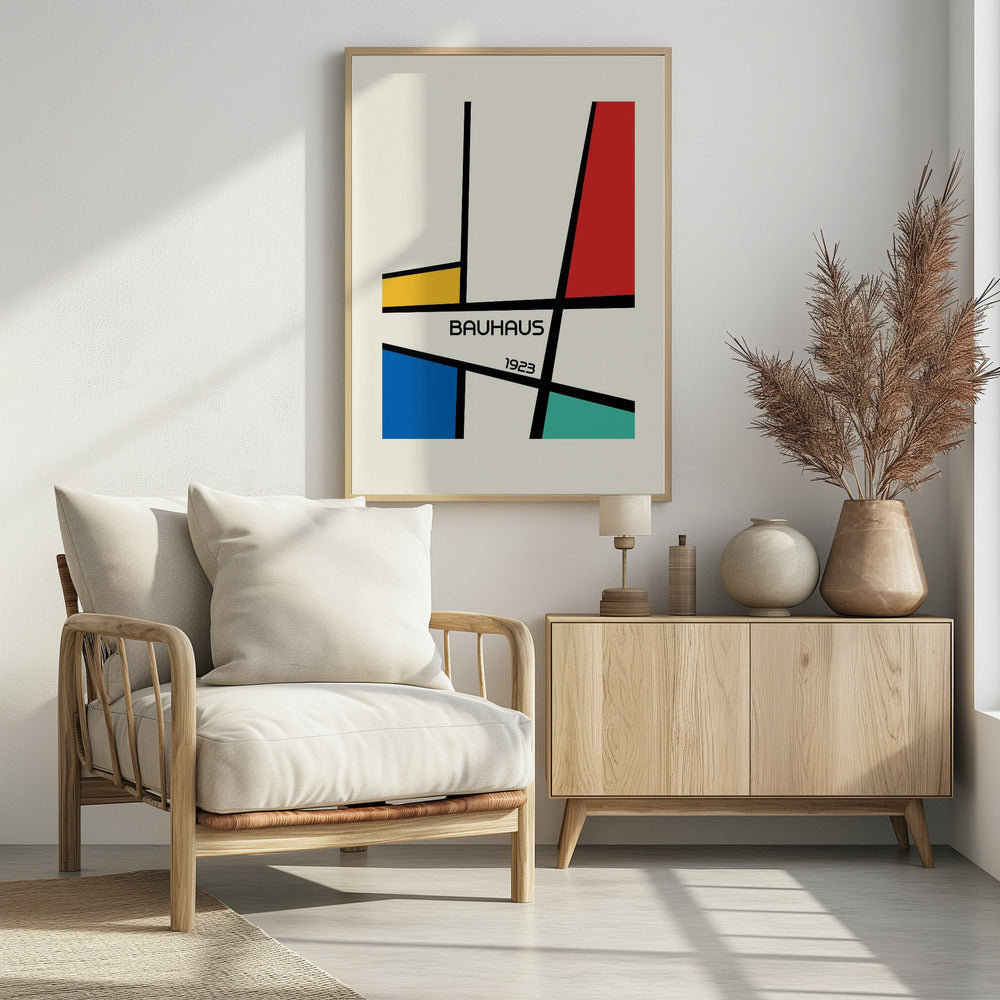 Bauhaus Geometric Design Retro - Poster / Art Print - interiör