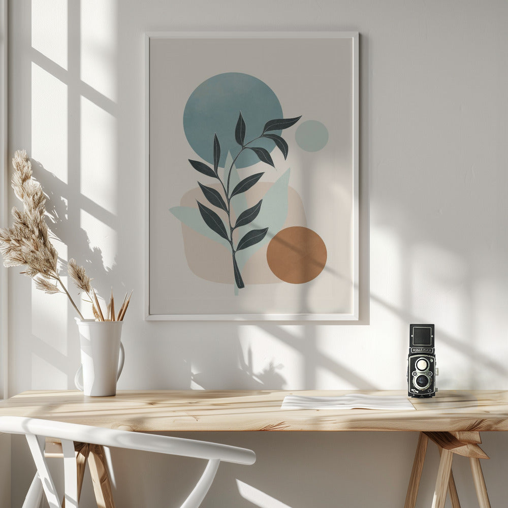 Azzurro Shapes No 2 - Poster / Art Print - interiör