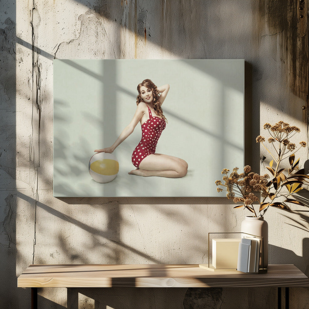 Beach Pin up - Poster / Art Print - interiör