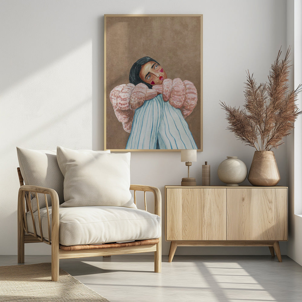 Dreaming girl - Poster / Art Print - interiör