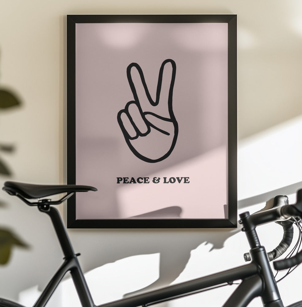 Peace & Love - Poster / Art Print - interiör