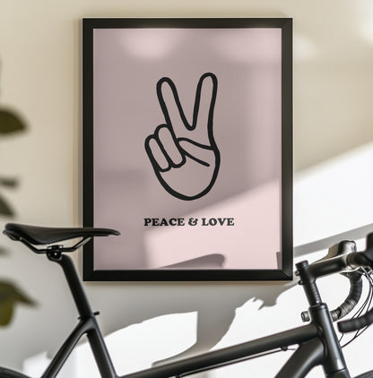 Peace & Love - Poster / Art Print - interiör