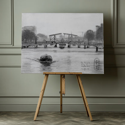 The Magere Brug In Amsterdam - 09-11-23 - Poster / Art Print - interiör