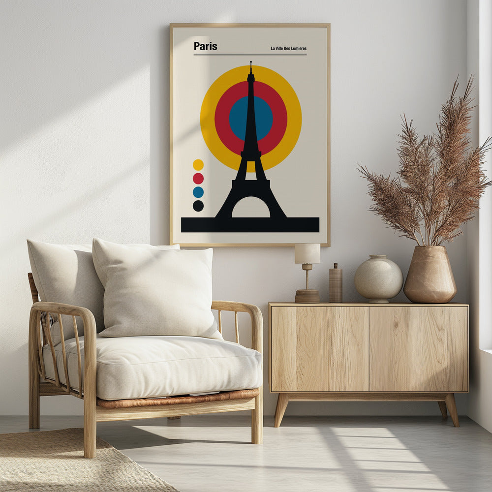 Paris Eiffel Tower Retro travel Print - Poster / Art Print - interiör
