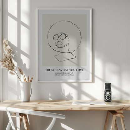 Line art - Poster / Art Print - interiör