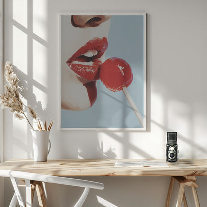 Red Lollipop - Poster / Art Print - interiör