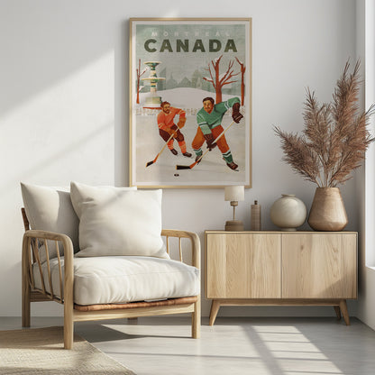 Montreal Canada Pond Hockey Guys - Poster / Art Print - interiör